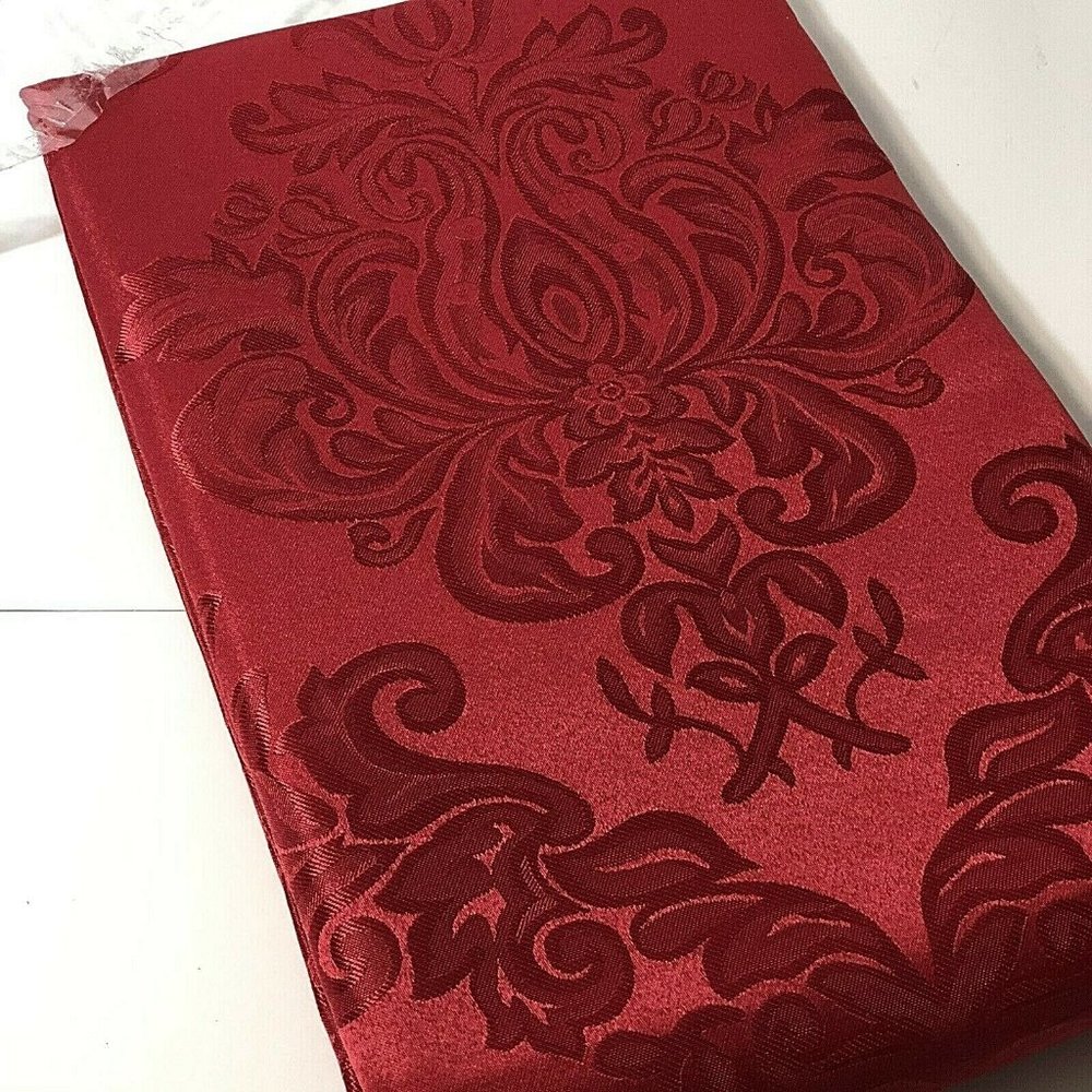 Jo-Ann Red Christmas Tablecloth Oblong 60" X 84"